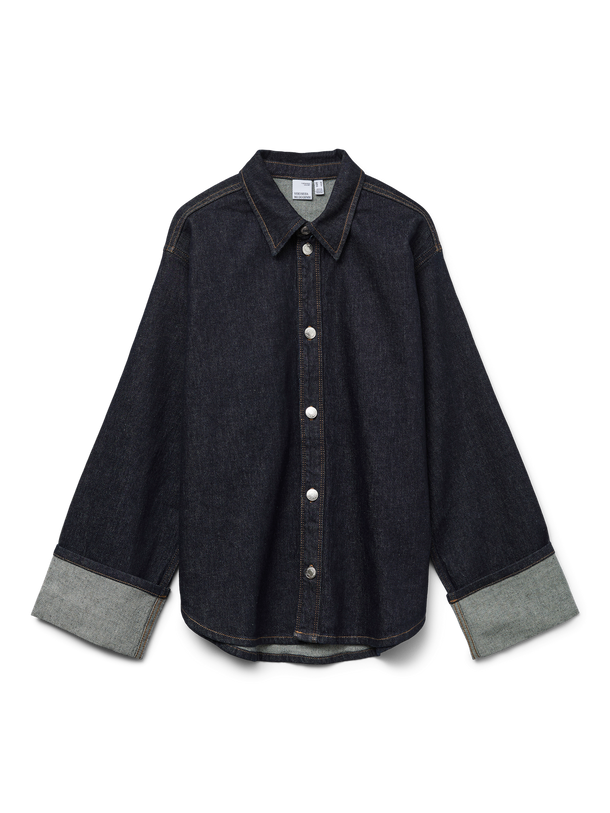 Product CAMISA TESSA - Dark Blue Denim Detail:Rinse - Image 4