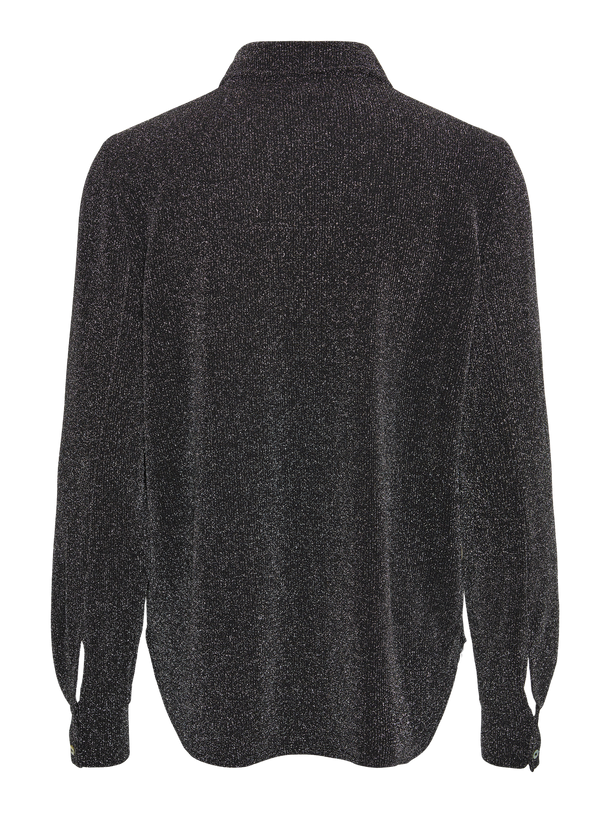 Product CAMISA PIA - Black Detail:SILVER GLITTER - Image 5