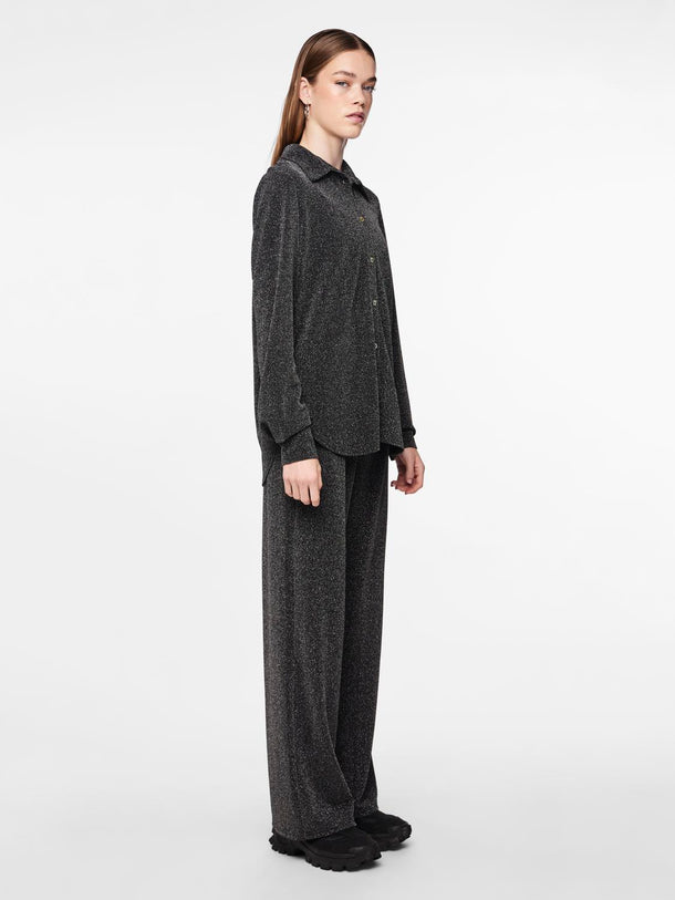 Product CAMISA PIA - Black Detail:SILVER GLITTER - Image 2
