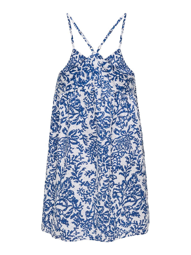 Product VESTIDO MINI ESTAMPADO CHANE-Cloud Dancer AOP:W ESTATE BLUE - Image 2