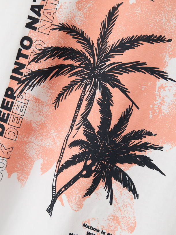Product CAMISETA VAGNO - Bright White Print:PALMS - Image 2