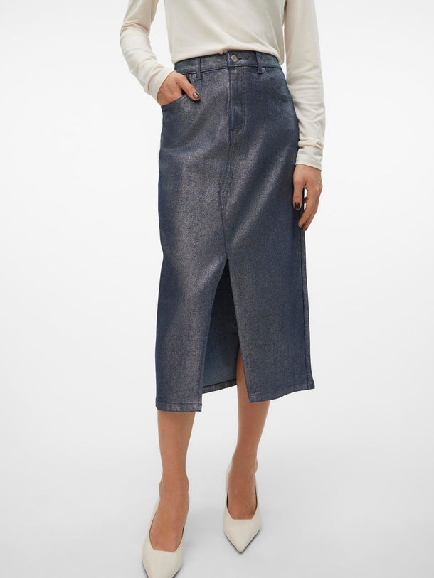 Product FALDA VERI - Medium Blue Denim Detail:SILVER COATING - Image 6