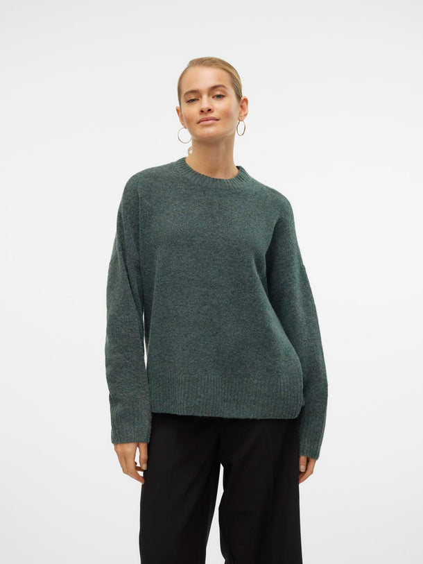 Product SWEATER BOOM - Balsam Green Detail:MELANGE - Image 2