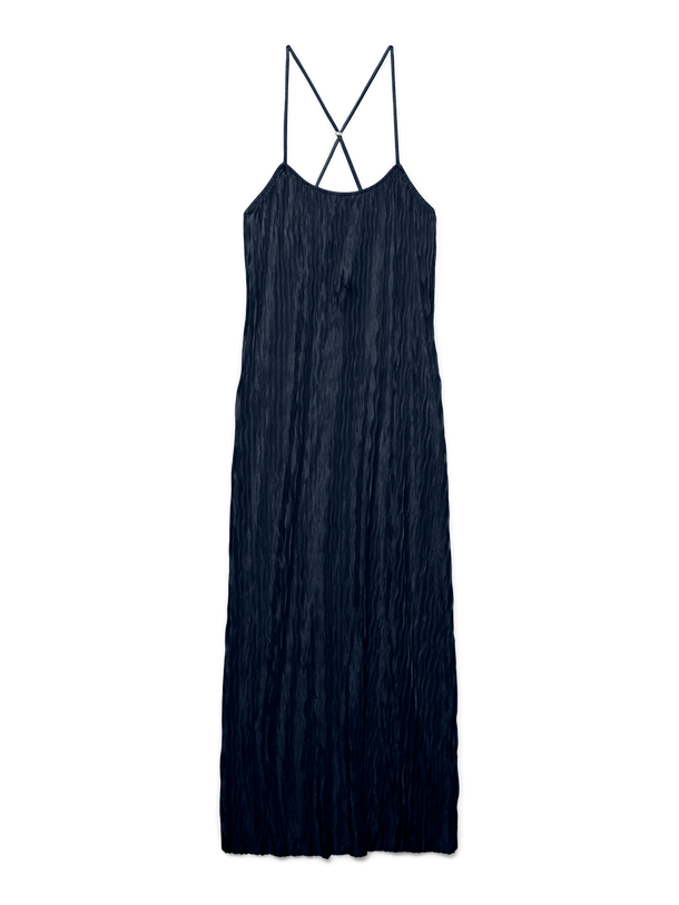 Product VESTIDO LARGO CON BRETELES AJUSTABLES BEA-Navy Blazer - Image 1