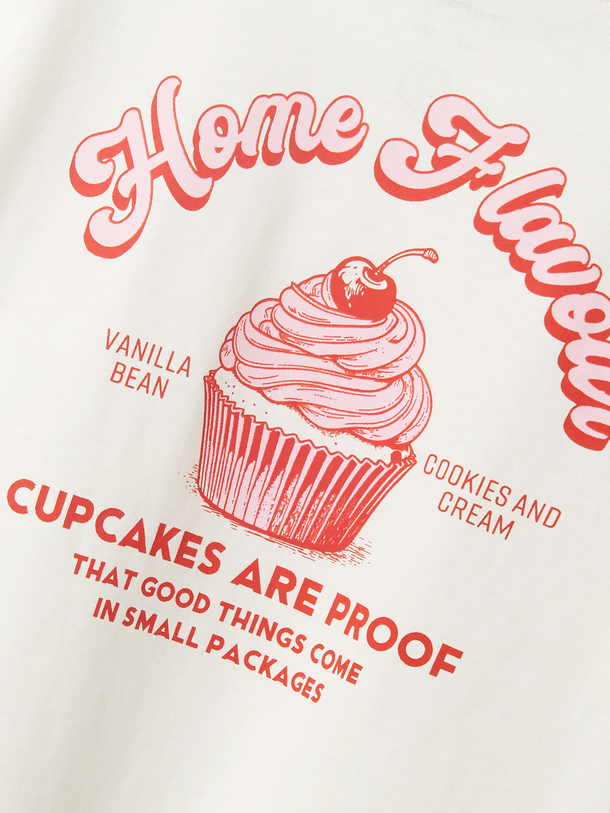 Product CAMISETA RENATA-Cloud Dancer Print:Red alert - Image 2