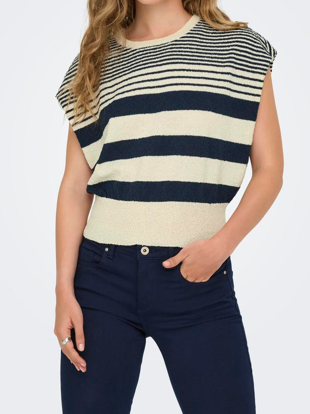 Product TOP MIA - Egret Stripes:Total Eclipse - Image 1