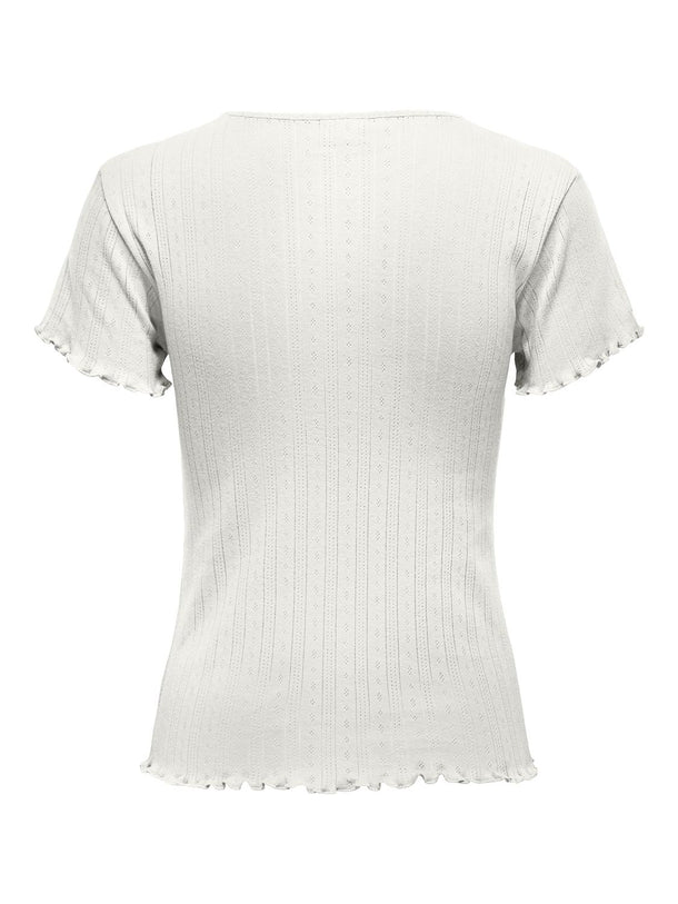 Product CAMISETA CON VOLADOS SALSA-Cloud Dancer - Image 2