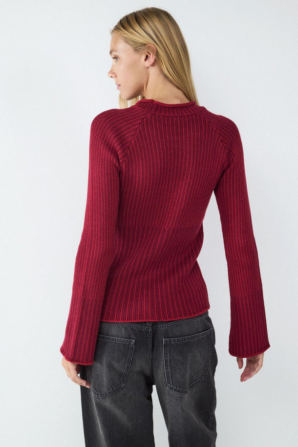 Product SWEATER TEJIDO ACANALADO BMK-Clear Red - Image 3