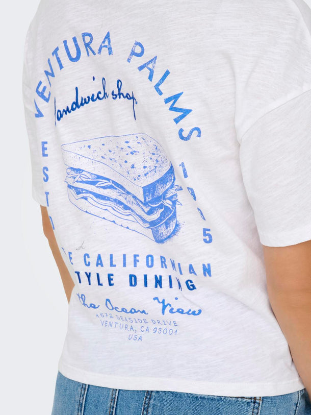 Product CAMISETA BONE-Bright White Print:Vitamin sandwich - Image 1