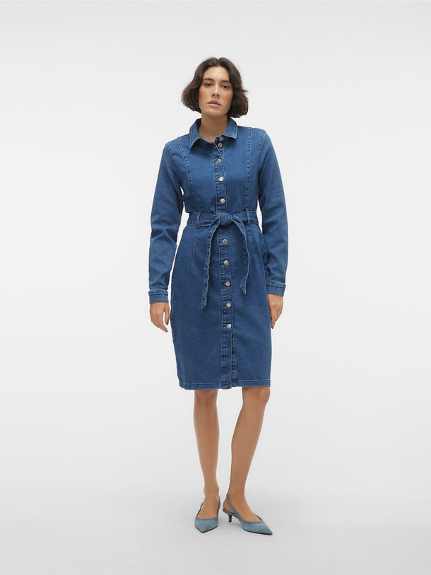 Product VESTIDO NELLY - Medium Blue Denim Detail:VI3454 - Image 2