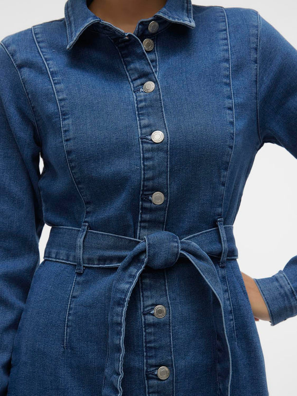 Product VESTIDO NELLY - Medium Blue Denim Detail:VI3454 - Image 6