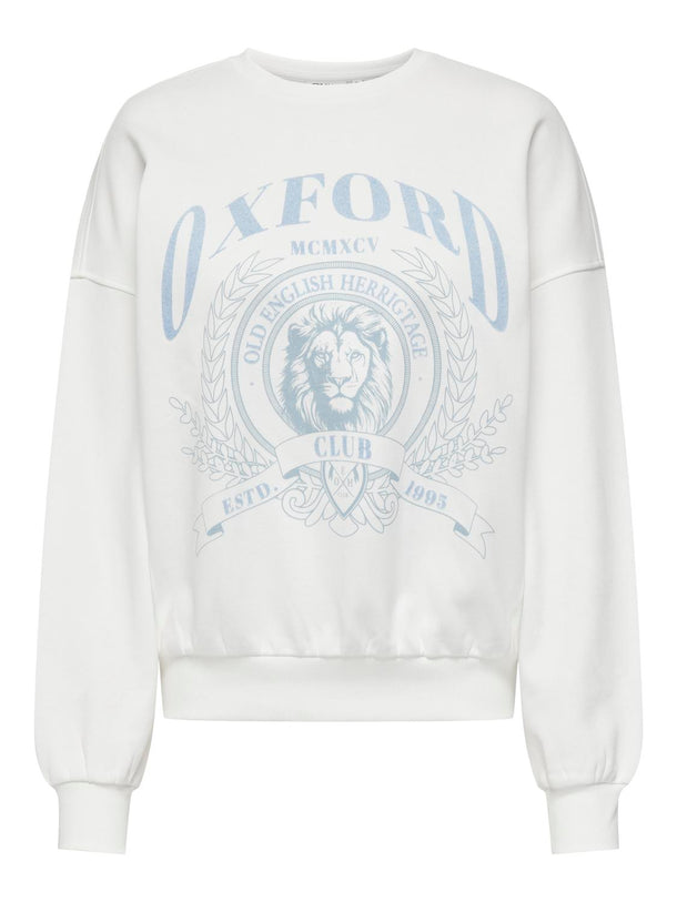 Product SUDADERA EVELYN - Cloud Dancer Print:Oxford - Image 1