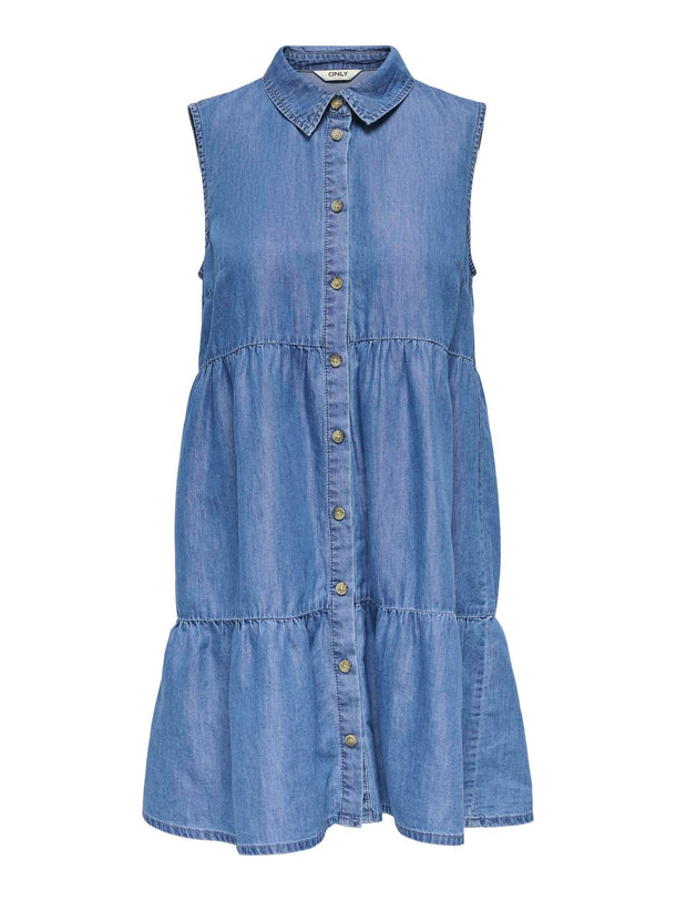 Product VESTIDO DENIM BEA - Medium Blue Denim - Image 4