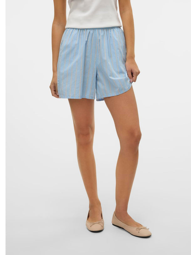 Product SHORT RAYAS ARLO-Airy Blue Stripes:Cloud dancer/twill - Image 3