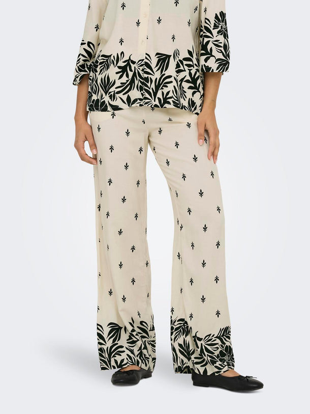 Product PANTALON MAGGIE - Sandshell AOP:BLACK ETHNIC - Image 2