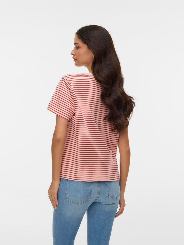 Product CAMISETA RAYAS NAIMA-Birch Stripes:Molten Lava - Image 2