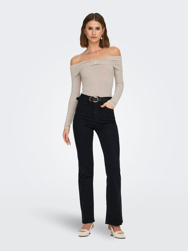 Product TOP FAYOLA - Oatmeal Detail:MELANGE - Image 3