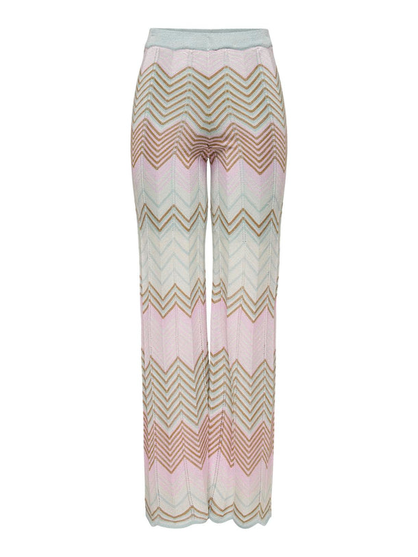 Product PANTALÓN LUREX ALVIRA-Cloud Blue Pattern:Roseate/Cloud/Bistre/Silver Glitter - Image 1