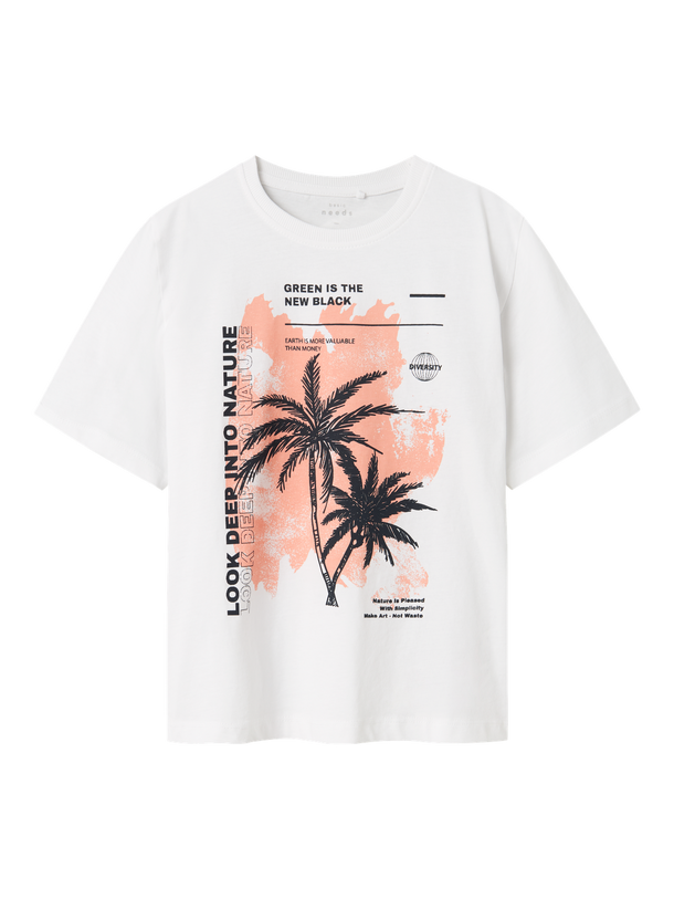 Product CAMISETA VAGNO - Bright White Print:PALMS - Image 3