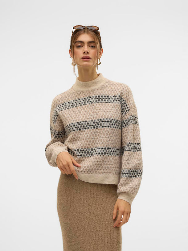 Product SWEATER TRIXIE - Birch Detail:W. SILVER MINK AND BLACK - Image 2