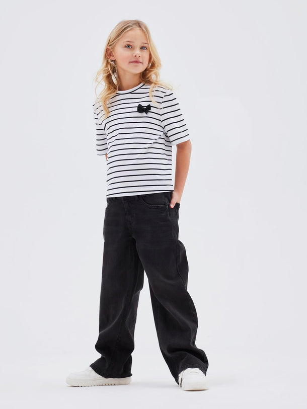 Product JEAN WIDE ROSE - Black Denim - Image 3