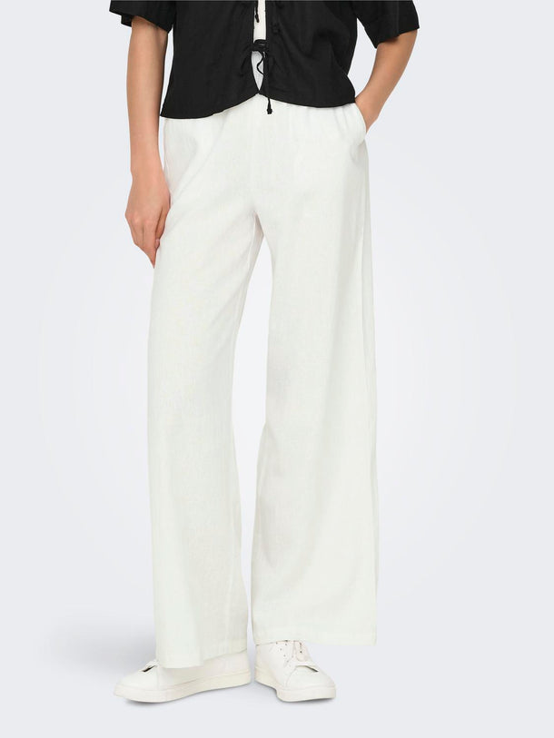 Product PANTALÓN DE LINO SAY-Bright White - Image 3
