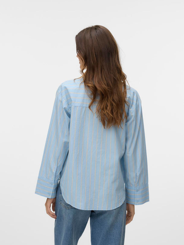 Product CAMISA RAYAS ARLO-Airy Blue Stripes:Cloud dancer/twill - Image 2