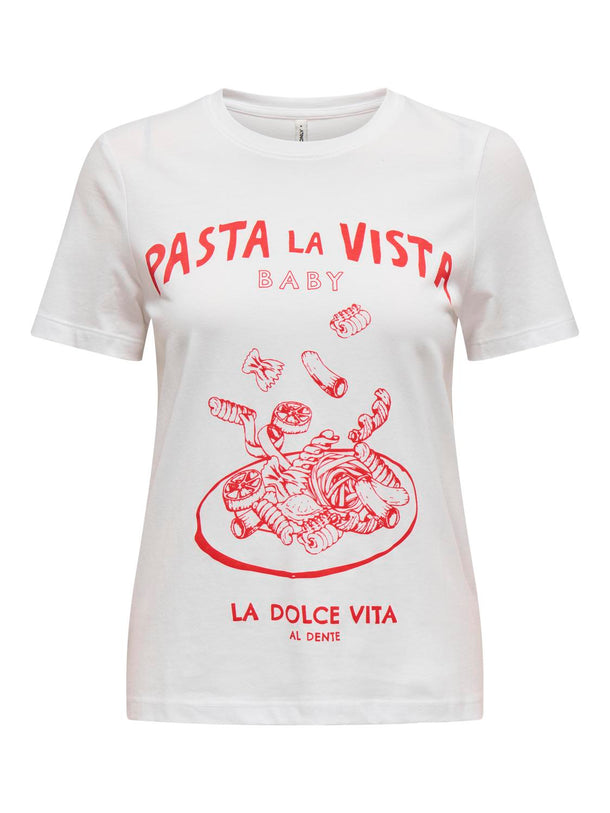 Product CAMISETA PENNY - Bright White Print:Pasta - Image 1