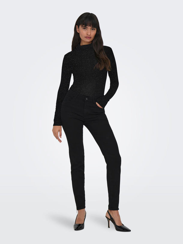 Product TOP CLARA - Black Detail:BLACK GLITTER - Image 2