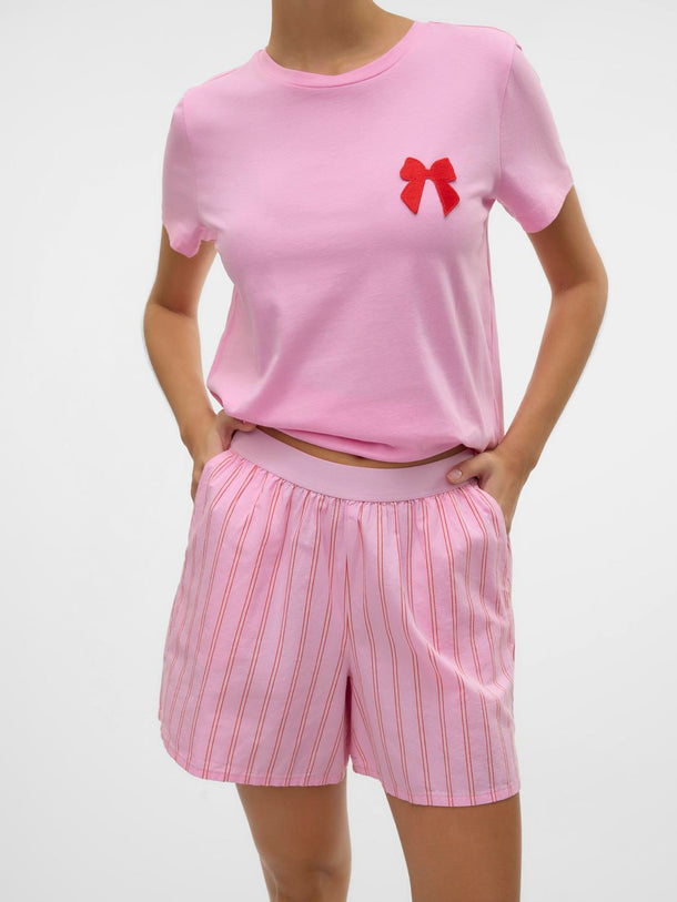 Product SHORT RAYAS ARLO-Bonbon Stripes:Fiery red/cloud dancer - Image 5