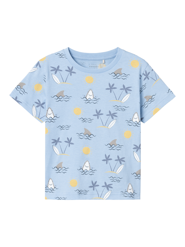 Product CAMISETA VALTHER - Chambray Blue AOP:Shark - Image 3