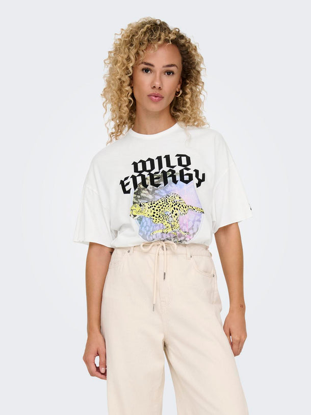 Product CAMISETA LUCY - Cloud Dancer Print:Wild duchess - Image 3