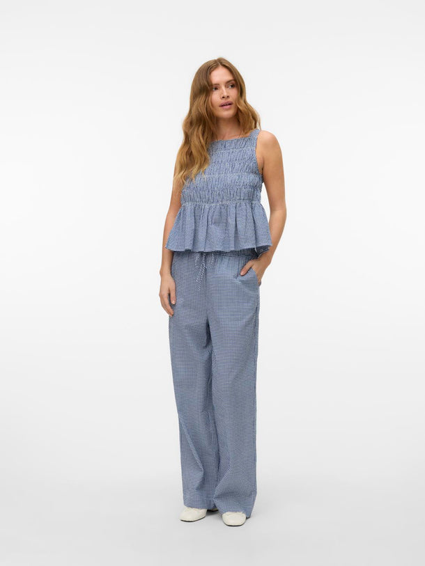 Product PANTALÓN RELAXED CUADROS ROBERTA-Blue Depths Checks:CHECKS BIRCH - Image 1