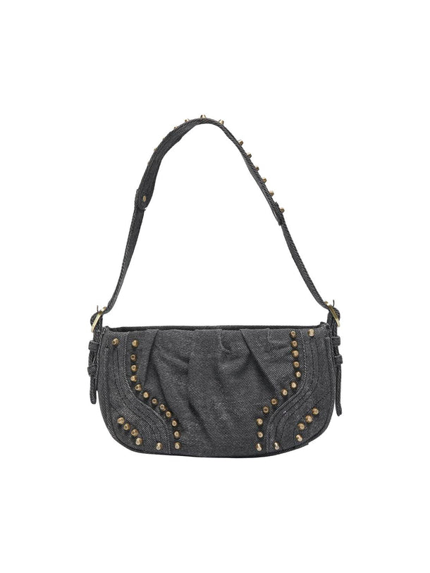 Product BOLSO EVERLY - Dark Grey Denim Detail:ANTIQUE GOLD TRIM - Image 1