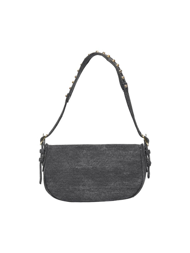 Product BOLSO EVERLY - Dark Grey Denim Detail:ANTIQUE GOLD TRIM - Image 3