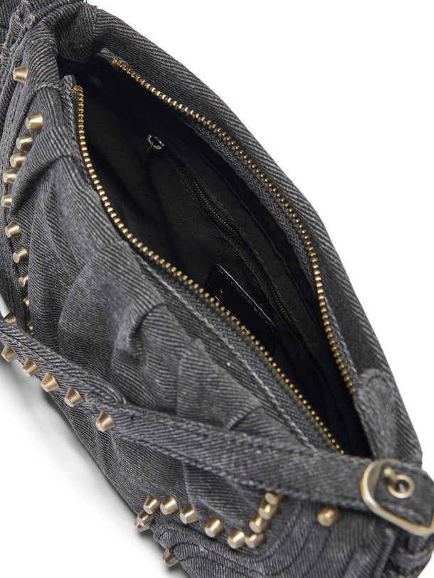 Product BOLSO EVERLY - Dark Grey Denim Detail:ANTIQUE GOLD TRIM - Image 2