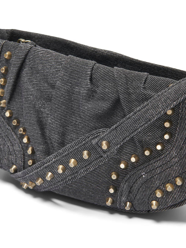 Product BOLSO EVERLY - Dark Grey Denim Detail:ANTIQUE GOLD TRIM - Image 4