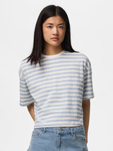 Cashmere Blue Stripes:CLOUD DANCER