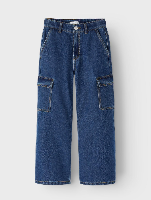 JEAN ROSE CARGO - Dark Blue Denim