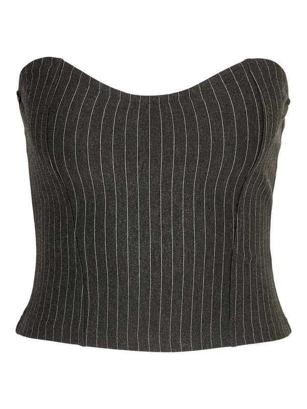 Product TOP SHINE - Dark Grey Melange Stripes:WHITE - Image 1