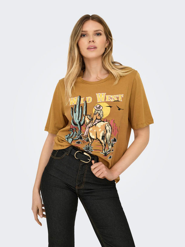 Product CAMISETA STACEY - Bone Brown Print:Wild west - Image 6