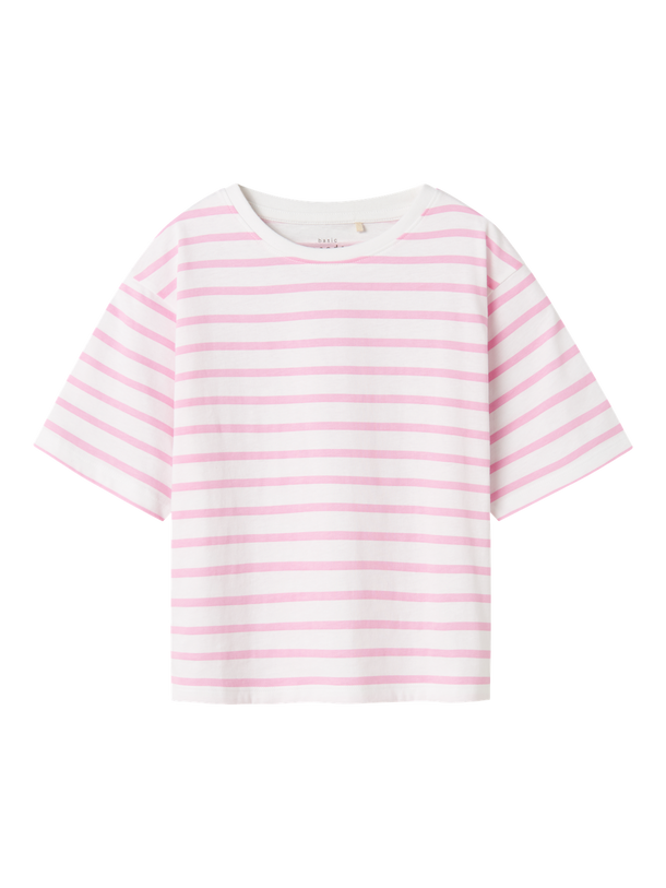 Product CAMISETA TANNI - Bright White Stripes:Pink Frosting - Image 3