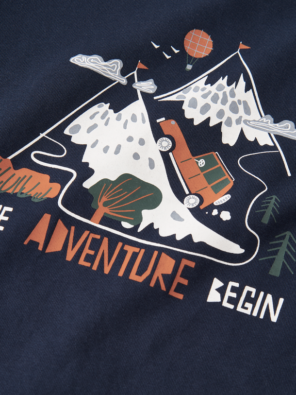 Product CAMISETA MANGA LARGA LUX-Navy Blazer Print:Begin - Image 2