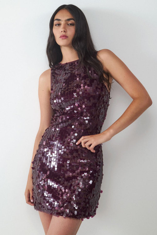 Product VESTIDO LENTEJUELAS BMK-Burgundy - Image 1