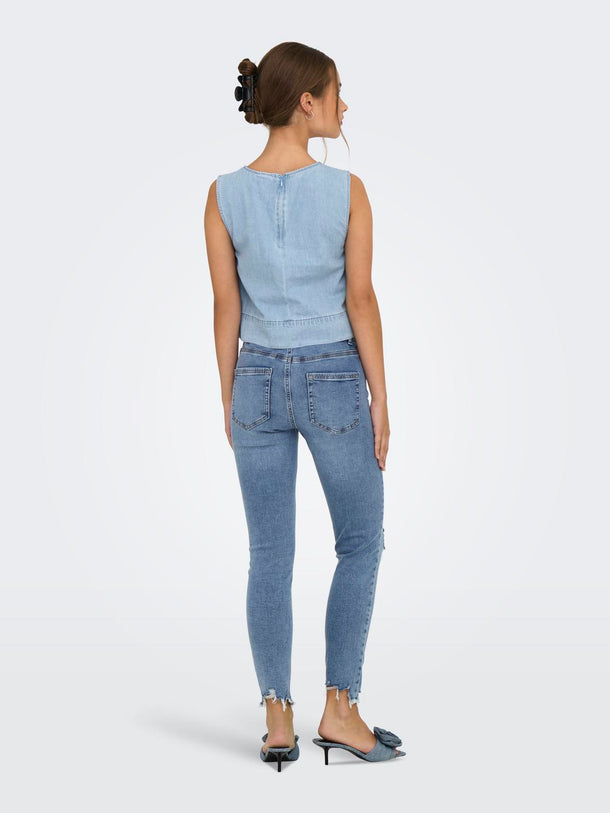 Product TOP DE DENIM SABRINA-Light Blue Denim - Image 3
