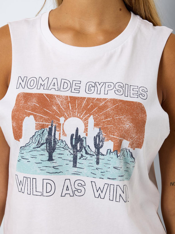 Product TOP MAX - Bright White Print:NOMADE GYPSIES - Image 6