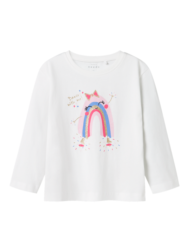 Product CAMISETA VEEN - Bright White Print:Dancing Rainbow - Image 3
