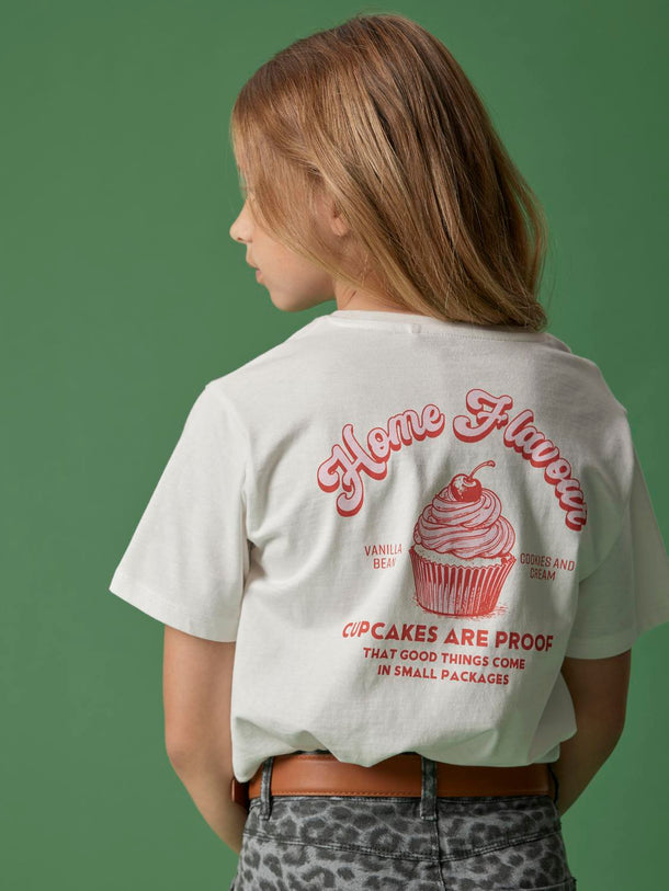 Product CAMISETA RENATA-Cloud Dancer Print:Red alert - Image 3