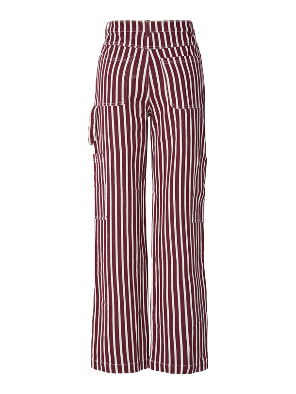 Product PANTALON NICOLINE - Tawny Port Stripes:BRIGHT WHITE - Image 5