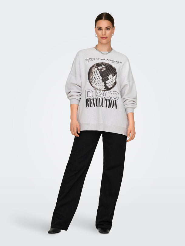 Product SUDADERA DAZE - Light Grey Melange Print:Disco - Image 2